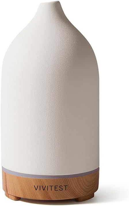 VIVITEST Stone Diffuser,200ML Diffusers for Home,Ultrasonic Aromatherapy Essential Oil Diffuser