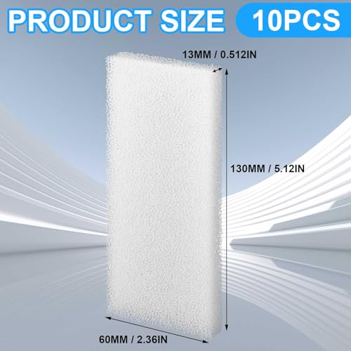 10 Pcs Filter Pad Compatible with Fluval U2 Underwater Sponge Aquarium Filter Media Replacement Accessories Compatible for Aquarium (10 Count)