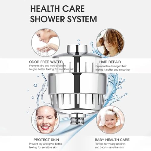 20 Stage Shower Filter Universal with Replaceable Water Filter