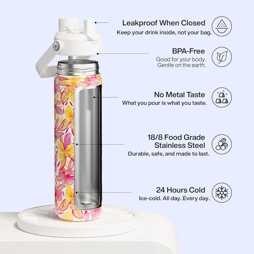 Insulated Water Bottle with Straw Stainless Steel Water Bottle