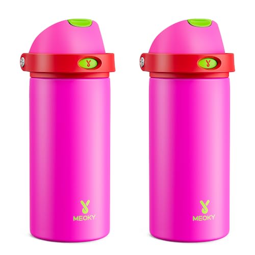 2 Pack 18 oz Kids Insulated Water Bottle for Girls Travel (2 Count)