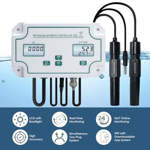 Smart EC pH Temperature Monitor for Hydroponics
