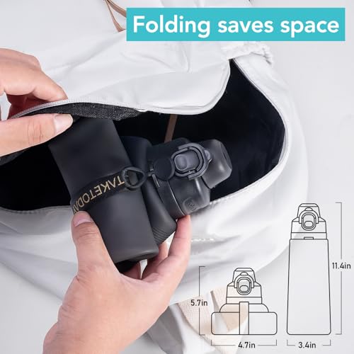 Collapsible 32oz Silicone Water Bottle
