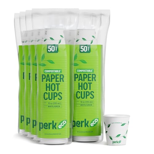 Eco Compostable Paper Hot Cups (500 Count)