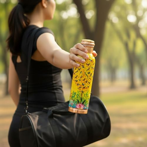 Pure Printed Copper Water Bottle 32 oz