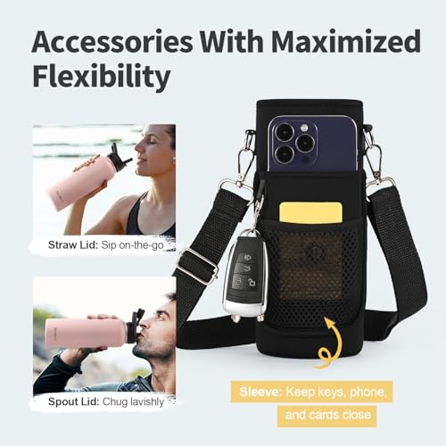 40 oz Insulated Water Bottle with Straw