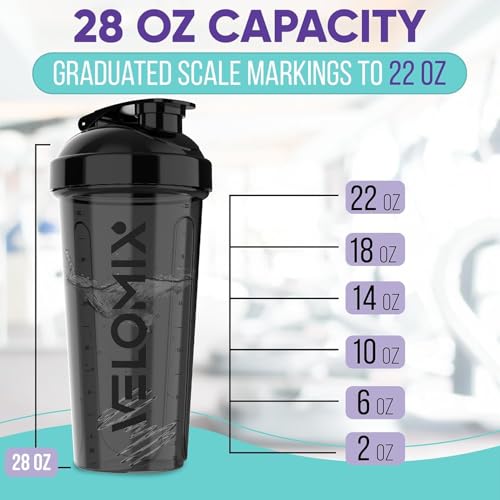 2 Pack 28oz Protein Shaker Bottle for Protein Mixes (2 Count)