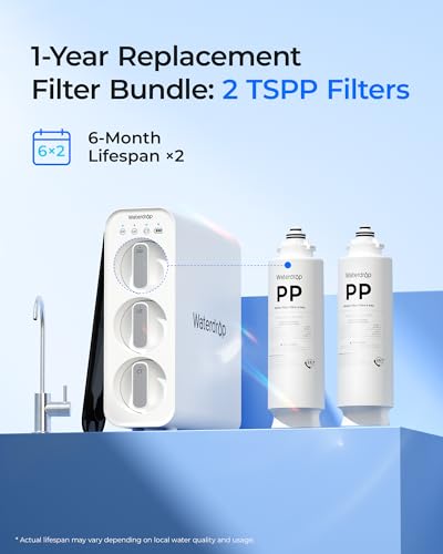 TSPP Water Filter Replacement for Waterdrop TSU & TSU (2 Count)