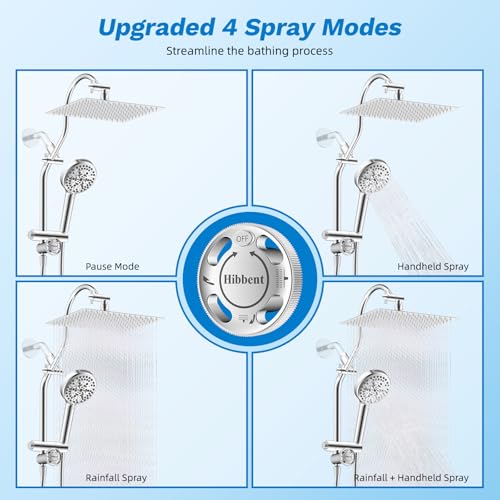 High Pressue All Metal 12" Rainfall Shower Head