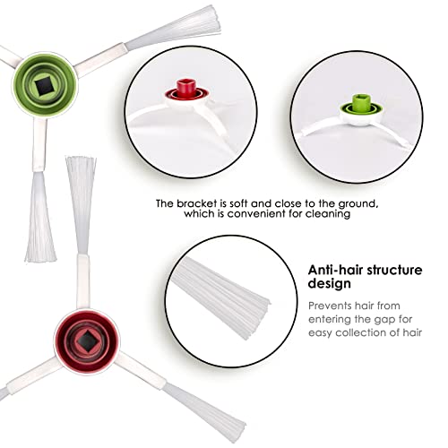 10 Pieces) T20 Omni Side Brush Replacement Parts Compatible with ECOVACS DEEBOT T20 Omni / T20e Omni/ X1 Omni/ X1 Omni(White)/ T10/ T10 Plus/ T10 Turbo/ T10 Omni Side Brushes 5 Pairs