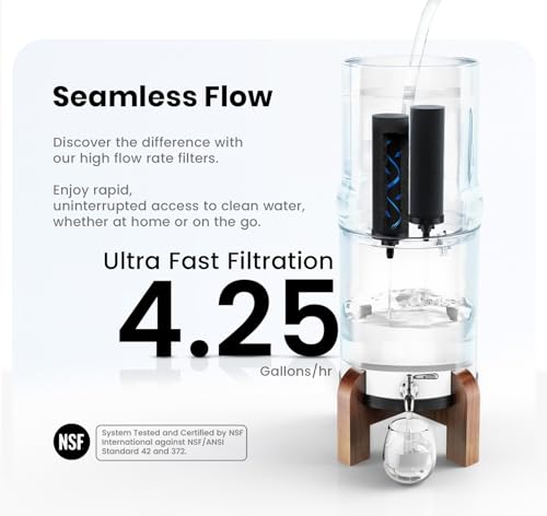 4.25G Water Filter System with 2 Fluoride Filters & Spigot