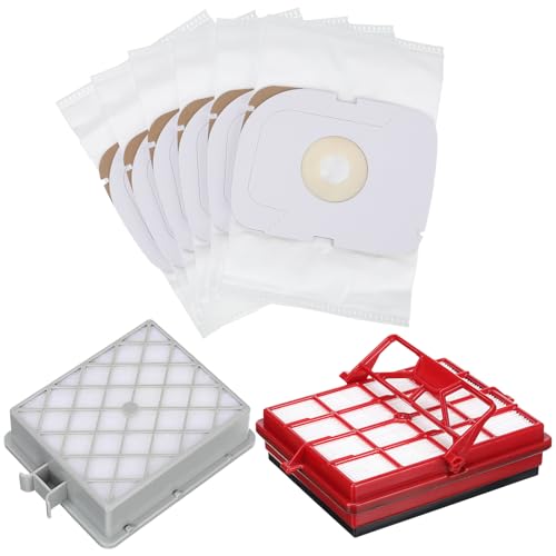 Vacuum Bag and Filter Bundle Compatible with Aerus Lux Guardian Platinum Canister Vacuum Cleaner Carbon Pre and 1 Long Life After Filter with Handle (8 Count)