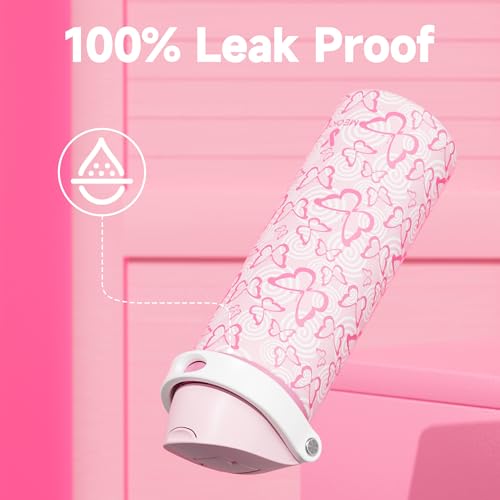 24 oz Insulated Water Bottle with Straw