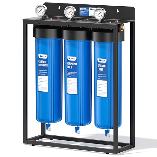 WF3-02 3-Stage Free-Standing Whole House Water Filtration System, Reduces Heavy Metals (Lead, Mercury, Arsenic, Cadmium, Chromium), Chlorine, Sediment, Odor, and VOC’s
