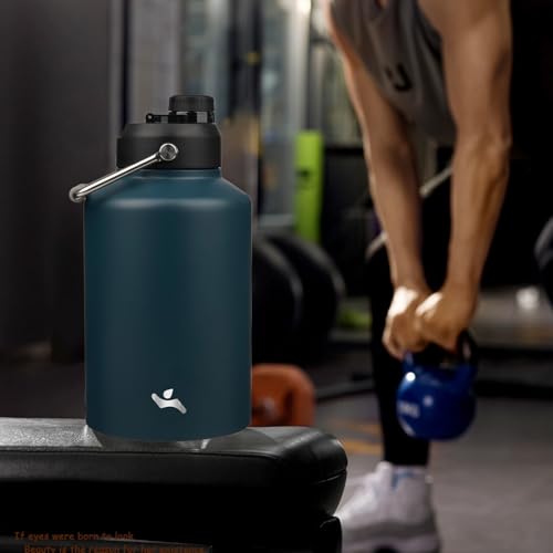 128 oz Insulated Stainless Steel Water Bottle Jug with Handle