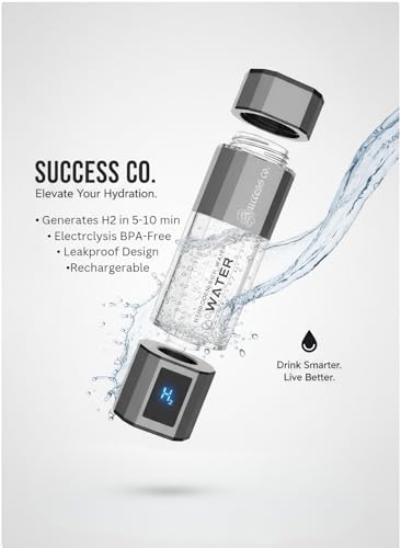 Success Co Hydrogen Water Bottle in Metallic Grey