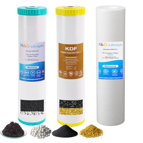 4.5" x 20" 3 Stage Whole House Water Filter Replacement (3 Count)