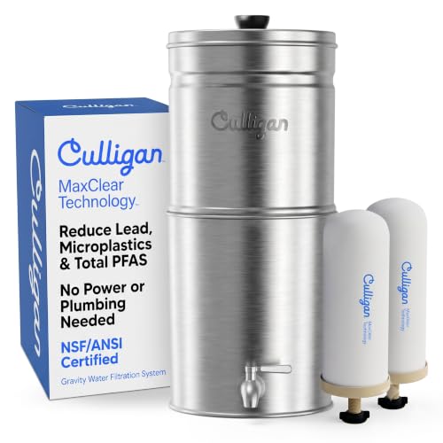 MaxClear 3 Gallon Gravity Water Filter System Removes Microplastics