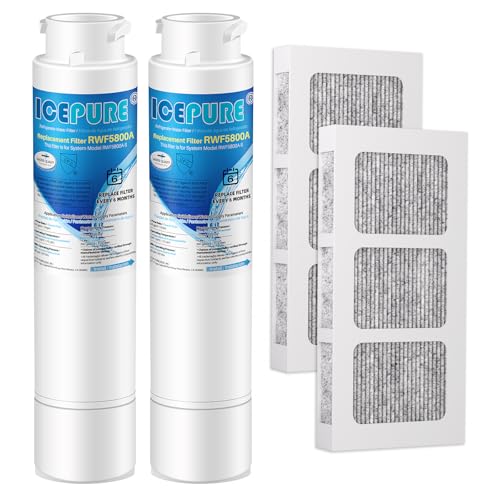 RWF5800A Refrigerator Water Filter and Air Filter Replacement for Frigidaire EPTWFU01 (2 Count)
