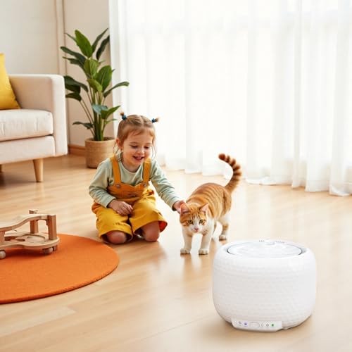 Wireless Cat Water Fountain with 5000mAh Rechargeable Battery (60 Ounce)