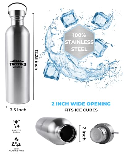 Tactiko Stainless Steel Wide Mouth Water Bottle