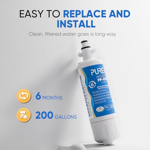 9690 Replacement for kenmore Elite 469690 LG LT700P RFC 1200A ADQ36006102 ADQ36006101 LFX28968ST RWF1052 RWF1200A LFXS29626S LFXS30766S LFX31925ST LFX31945ST Refrigerator Water Filter (4 Count)