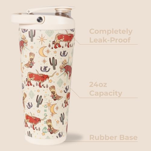 Insulated Protein Shaker Bottle 24 oz