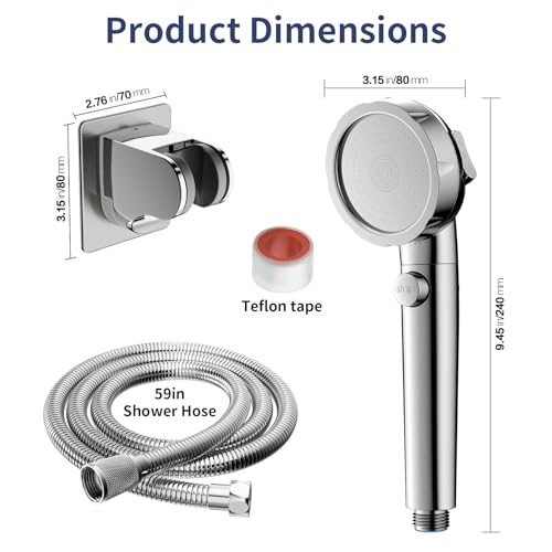 On Off Pause Camper Shower Head with Filter for RV
