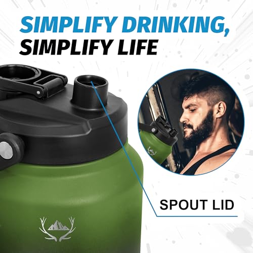 84 oz Insulated Water Bottle Jug with Carrier Bag
