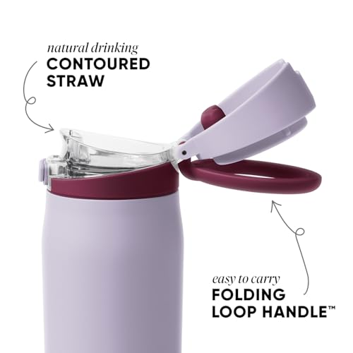 Water Bottle with Straw & Handle