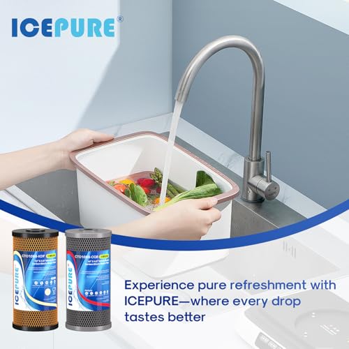 2 Stage 10" x 4.5" Whole House Carbon Water Filter Set (2 Count)