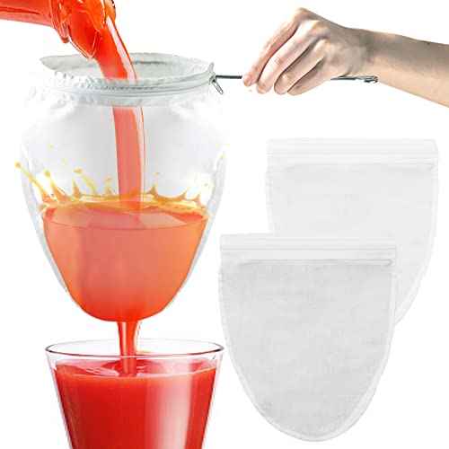 Nut Milk Bag Strainer with Stand Strainers Fine Mesh Bag Cheese Cloth Bag L