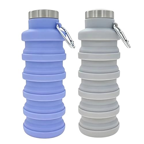 Collapsible Water Bottle 17oz（500ml） (2 Count)