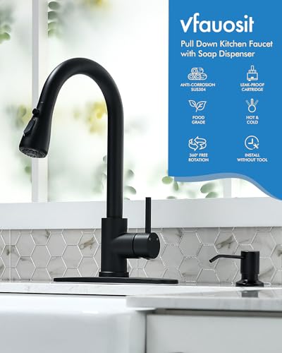 Kitchen Faucet with Pull Down Sprayer