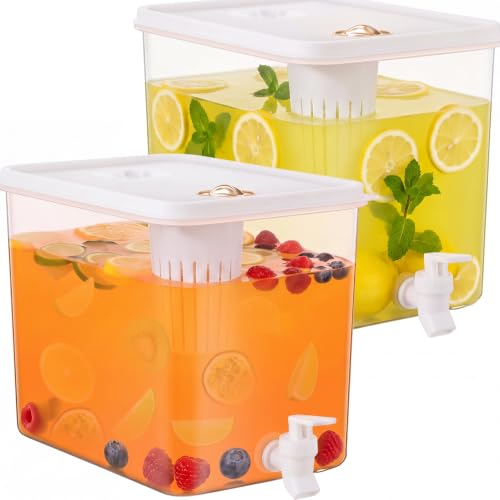 2 Gallon Drink Dispenser for Party with Leak Proof Spigot (2 Count (2 Gallon))