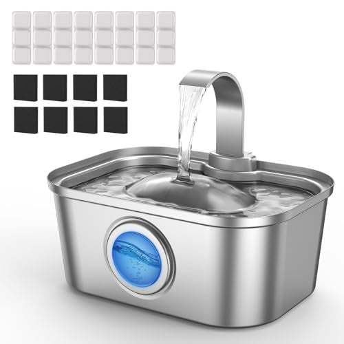 Stainless Steel Cat Water Fountain 124oz (124 Fl Oz)