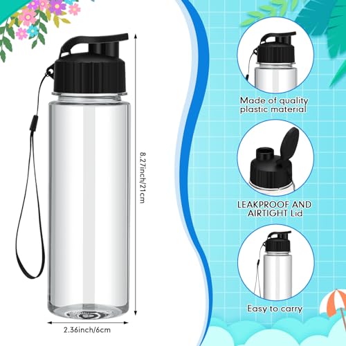 20 Pcs 17 Oz Plastic Water Bottles Bulk Sports