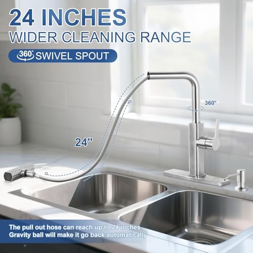 Kitchen Faucet with Pull Down Sprayer