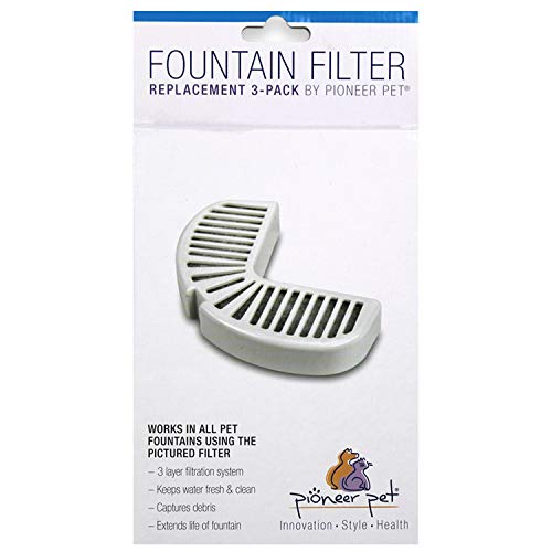 Replacement Filters for Ceramic & Stainless Steel Fountains (3 Count)