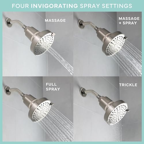 SEVENTY 4 Setting Filtered Shower Head with Shower Filter in Brushed Nickel
