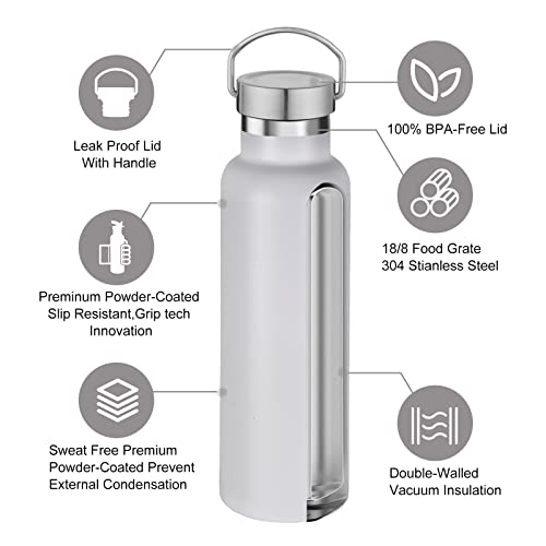 White Stainless Steel Water Bottles