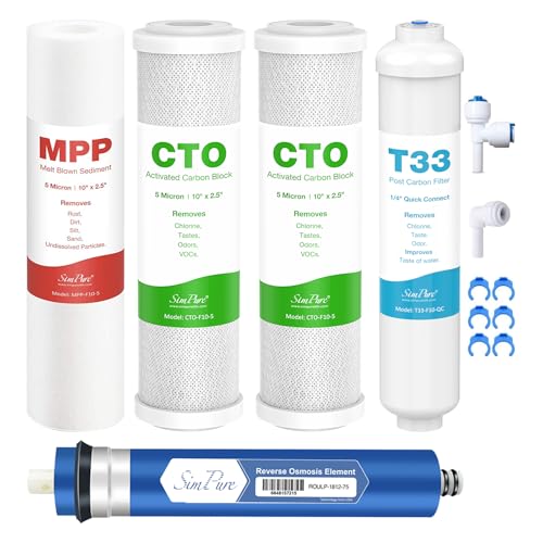 75 GPD Reverse Osmosis Water Filter Replacement Set (5 Count)