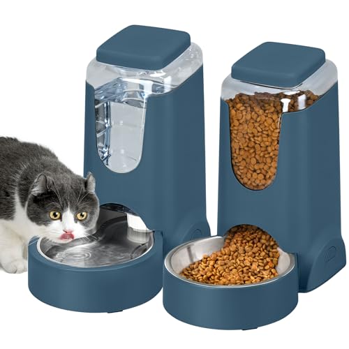 2 Pack Automatic Cat Feeder and Dog Food Feeder (3.5 Pound)