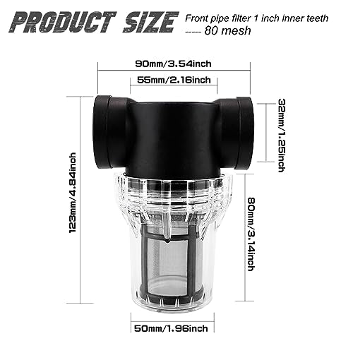 Water Pump Strainer Inline Mesh Strainer 1 inch Garden Hose Sediment Filter High Pipeline Filter for RV