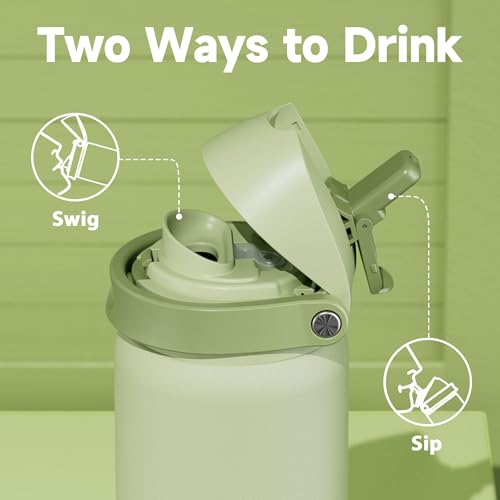 32 oz Insulated Water Bottle with Straw
