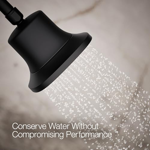 37722-G-BL Cinq Square Single-Function Filtered Showerhead, Five-Layer Filtration, 1.75 GPM, Contemporary Design, Easy to Clean, Matte Black