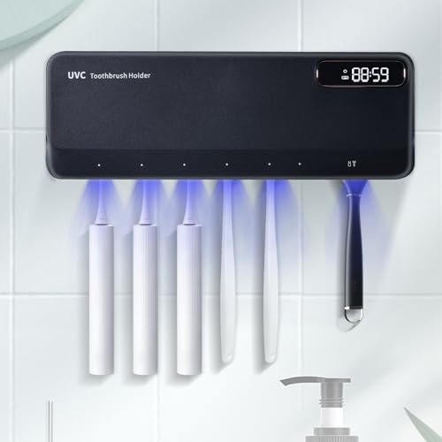 UV Toothbrush Sanitizeri Holder with 99.9% Cleaning