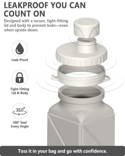 Collapsible Water Bottles 21oz (3 Count)