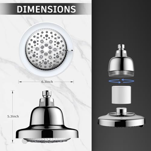 LED Filtered Shower Head