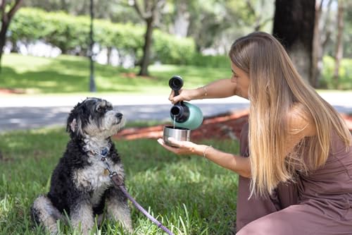 Portable Dog Water Bottle with 2 Removable Water Bowls for Dogs